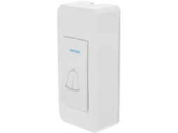 Campainha Com Interruptor Em Policarbonato Branco, Design De Montagem Em Superfície Portas, Adequada Armários