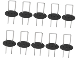 Inoomp Kit de 50 Grampos para Tecido de Jardim com Pino de Vedação para Solo, Areia, Argila e Cascalho, para Cobertura CHABERLU