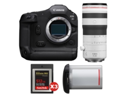 Eos R1 + Rf 70 200mm F/2.8 L Is Usm Z Branco + 3 Sandisk 512gb Extreme Pro Cfexpress Type B + Canon Lp e19 + Ebook Pricedirect CANON