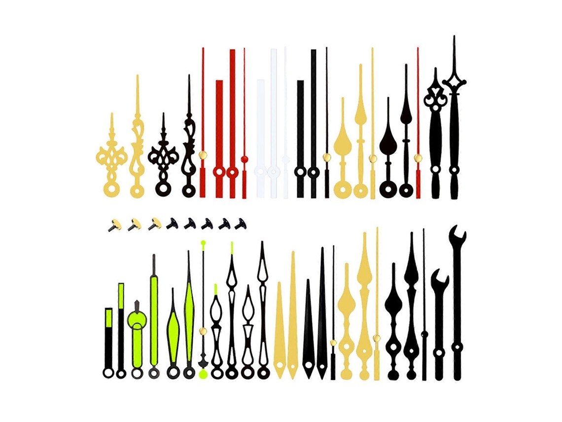 Diy Clock Hands 10/12/14/15/18set For Diy Clock Making Simple Installation Versatile Use Clock Repair Or Customization005 Fluorescence