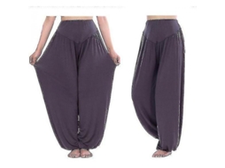 2026 calças Yoga Harem para Mulher Baggy Aladdin Bloomers de Algodão Leve Fxc 2xl Cinza Escuro