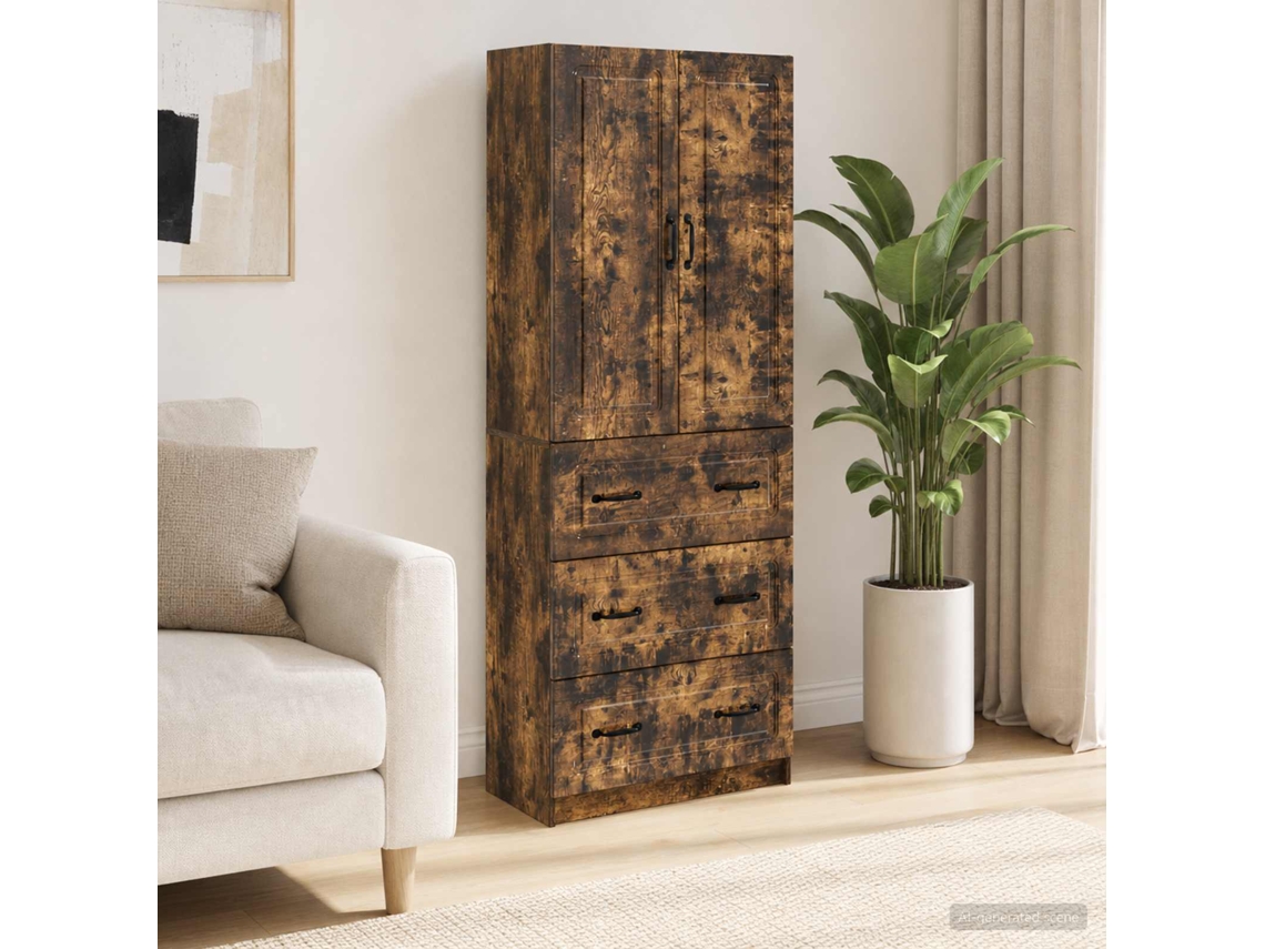 Vidaxl Conjunto De Gabinete 2 Unid. 66 X 34,5 X 87 Cm Carvalho Fumado