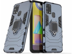 Capa + Película Samsung Galaxy M31 HFS-HOUSE Kickstand Cinzento