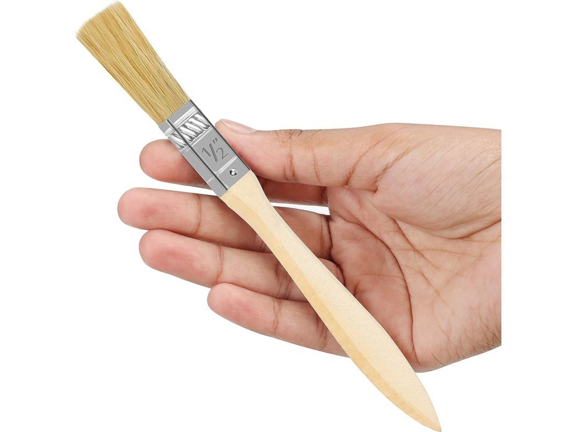 Pincel de Pintura 10mm com Cabo de Madeira S/MARCA