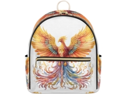 Mochila COURO Tropicallife com estampa de fênix