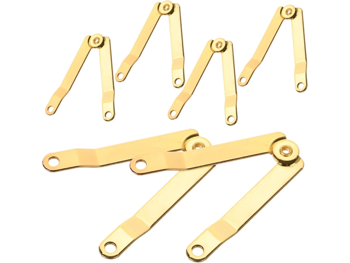 Conjunto De 6 Dobradiças Suporte Para Tampas Caixas Brinquedos E