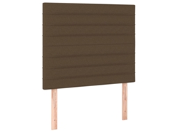 Cabeceira Castanho Escuro 80x5x118/128 Cm Tecido MAISON EXCLUSIVE