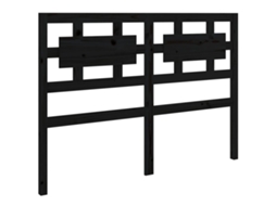 Cabeceira de Cama 185,5x4x100 Cm Pinho Maciço Preto MAISON EXCLUSIVE
