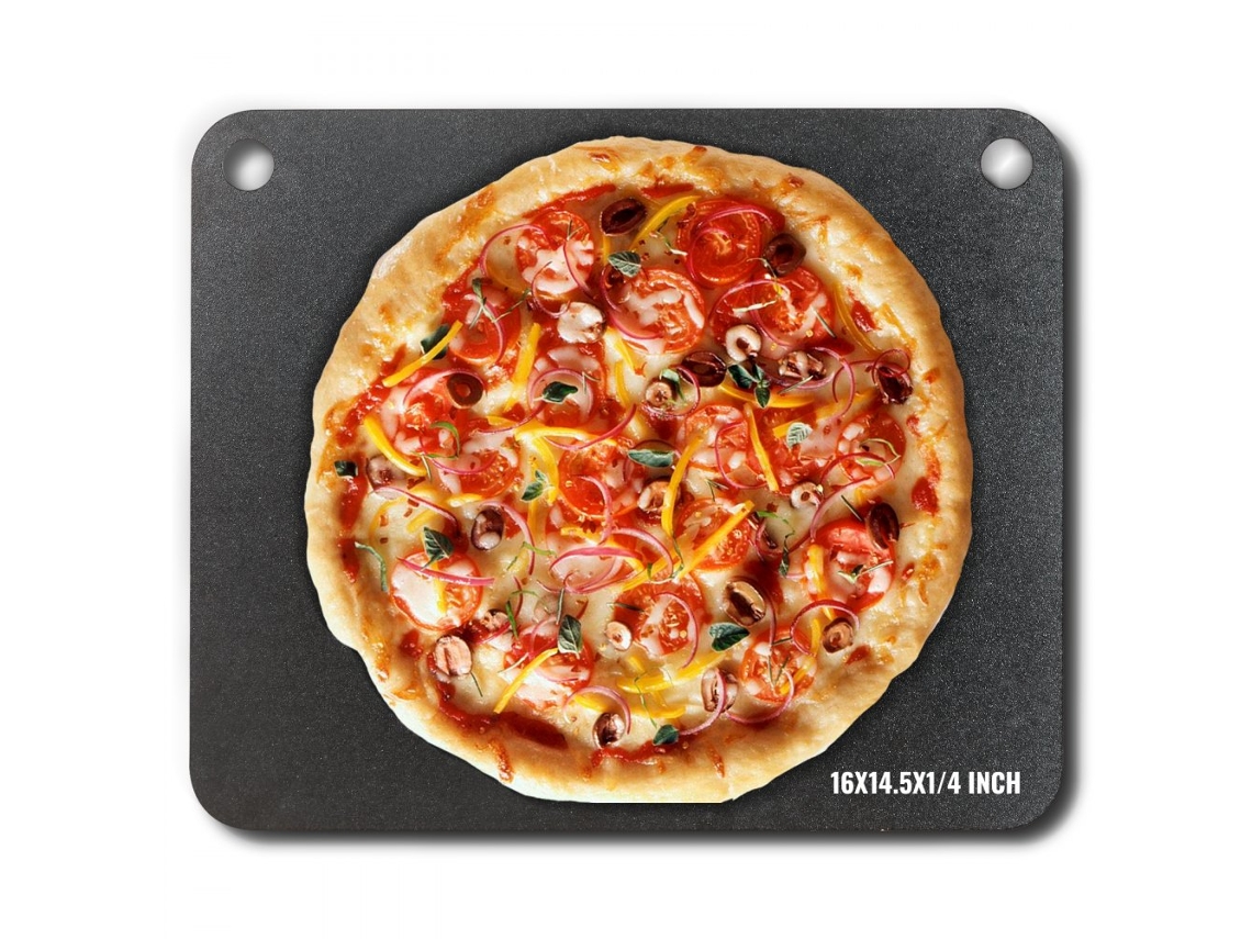 Placa De Aço Para Pizza 406x368x6mm, Pedra De Forno Em Aço Carbono 6mm E Tabuleiro De Pizza Em Aço Pesado Tekmaquinas