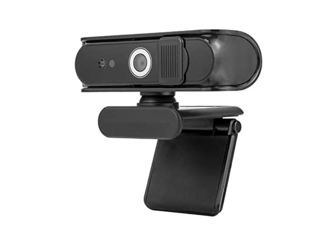 Webcam HD de 12 MP, 30 fps, 1080p, com ângulo de visão vertical de 180 graus, microfone, USB 2.0, balanço de branco automático, Bestvite (preto)