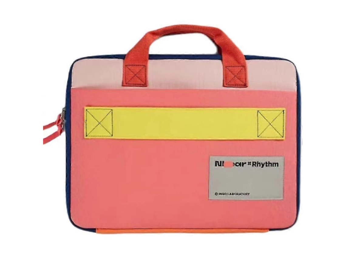 Capa Protetora Para Laptop Colorblock, Estilo Maleta, Ideal Para Viagens De Negócios, Até 16 Polegadas.