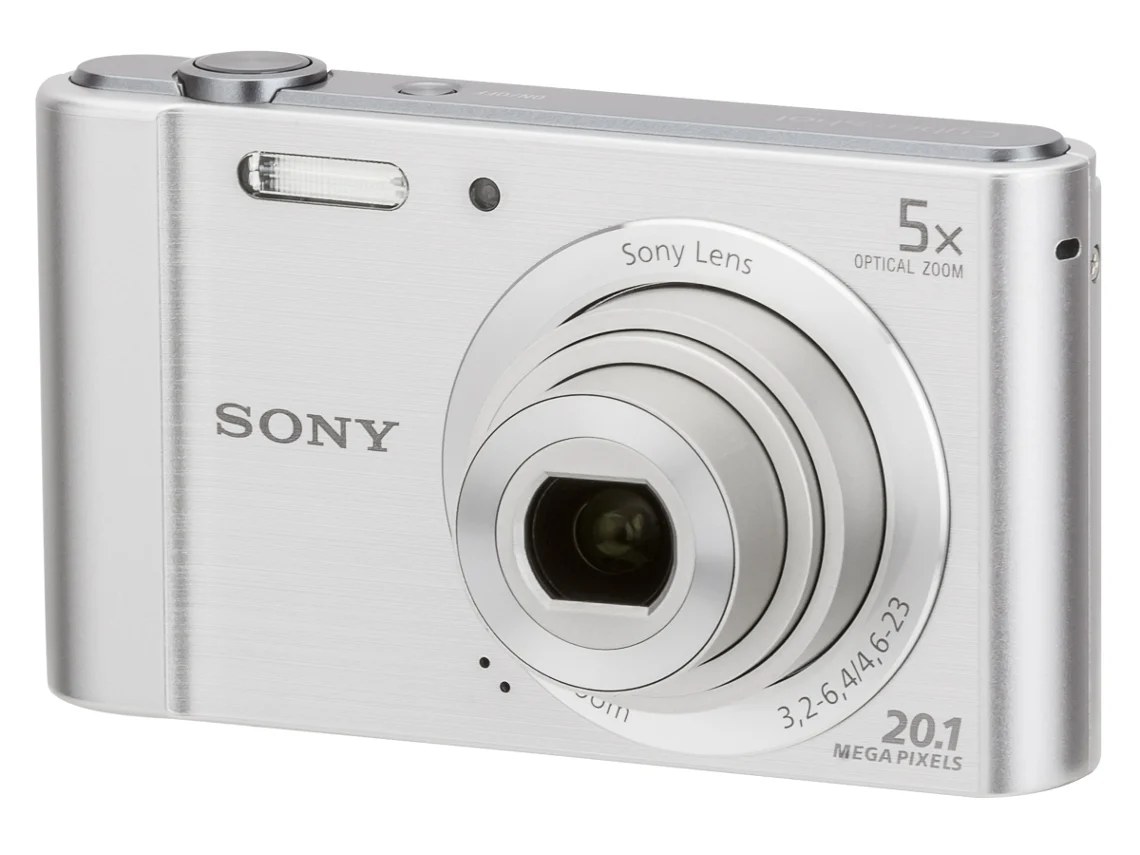 Máquina Fotográfica Compacta SONY DSC-W800 (Prateado - 20.1 MP - ISO: 100 a 3200 - Zoom Ótico: 5x)