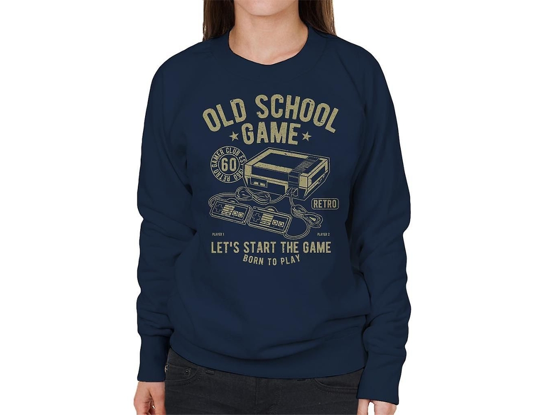 Velha Escola Jogo Jogos Console Camisola Mulher GOKOCO