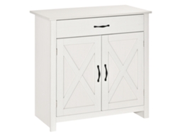 Aparador Mdf, Melamina de Madeira Cor Branco 80x39,7x80 cm Homcom