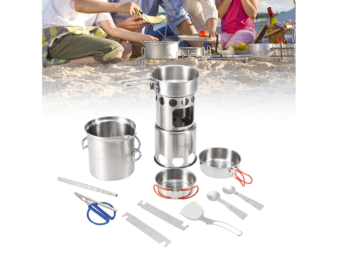 Kit de Cozinha Camping Portátil Lixada 10 Peças