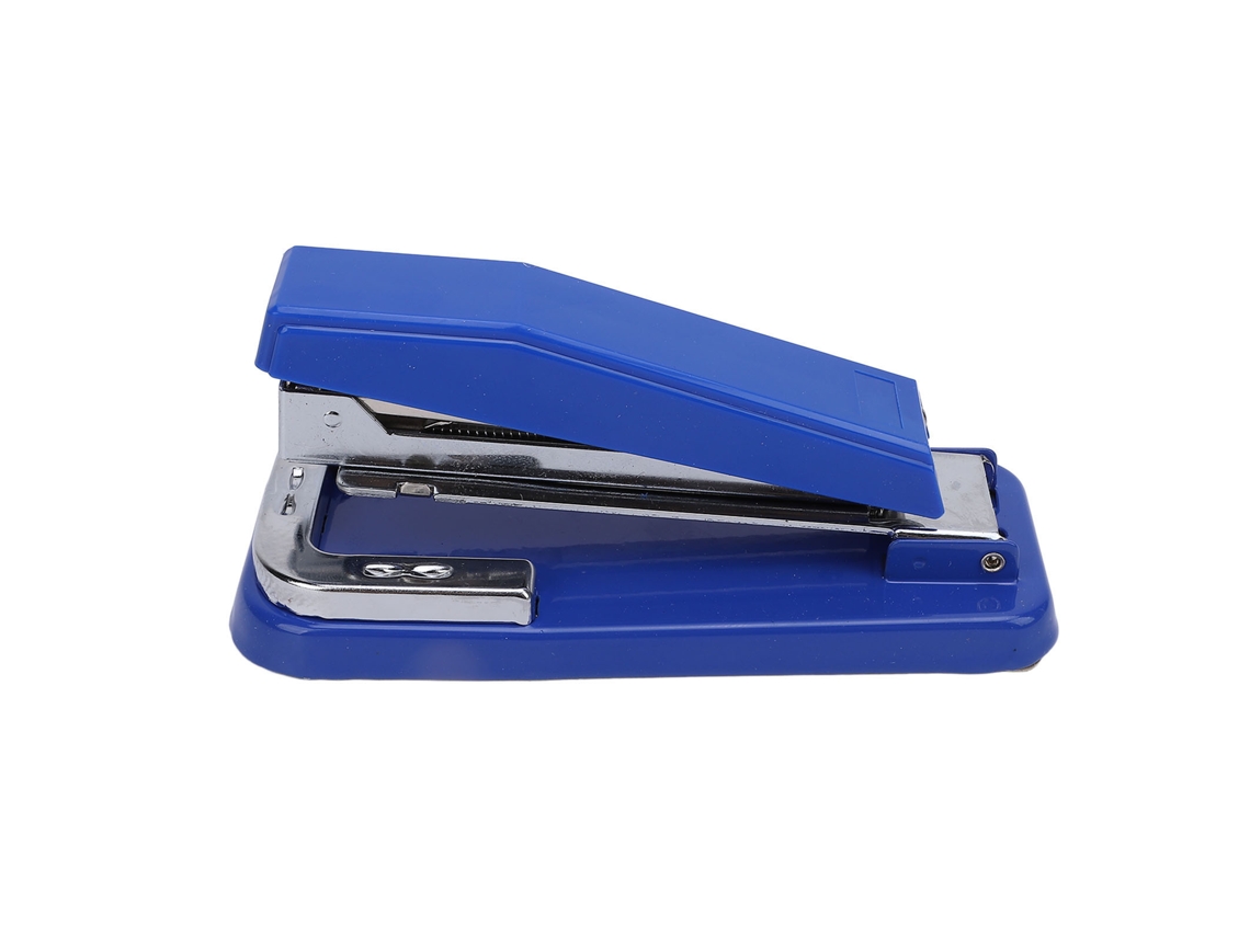 Grampeadora Giratória Compacta para Livros com Capacidade para 25 Folhas, para Grampos 24/6 e 26/6, Papel, Cartão, Couro, Azul