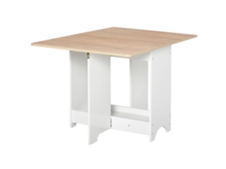 Mesa Dobrável com Prateleira 118x80x72 cm Branco S/MARCA