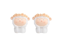 2pcs Vasos de Suculentas Cordeiro Cute Resina Jardim