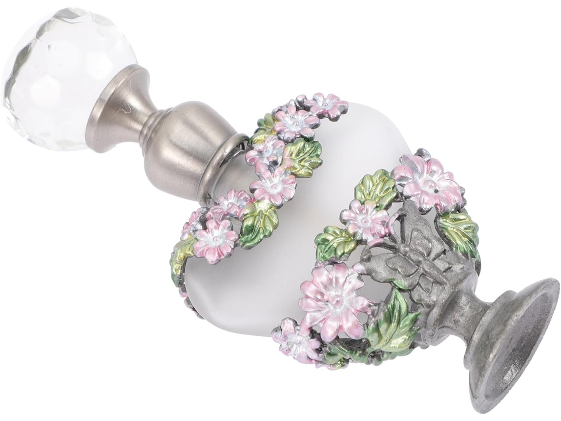 Frasco De Perfume Vintage Nuobesty Em Vidro, 5ml, Vazio E Recarregável, Com Acabamento Em Esmalte Branco.