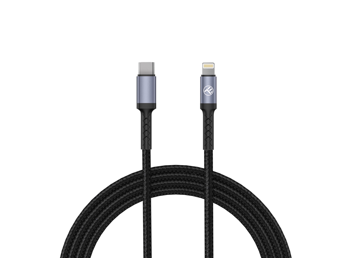Cabo de Dados TELLUR Lightning para Tipo-C 3A Pd30W 2M Nylon Preto