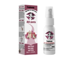 Spray Antipulgas e Carrapatos para Cães e Gatos Alivio de Coceira Yegbong