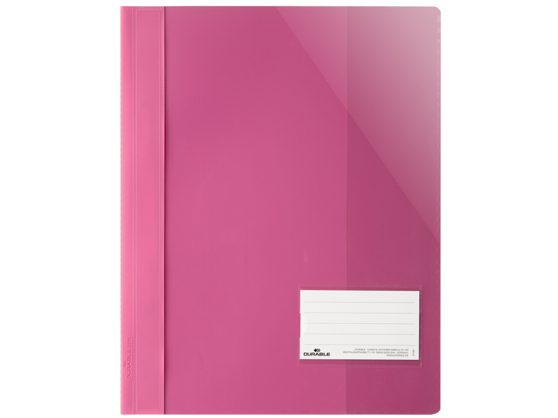 Pasta Durável Extra Larga A4 Pvc Rosa Escuro DURABLE