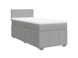 Box Spring Bed, Box Spring Beds Vidaxl Cinzeto Tecido (100  X  200  Cm)
