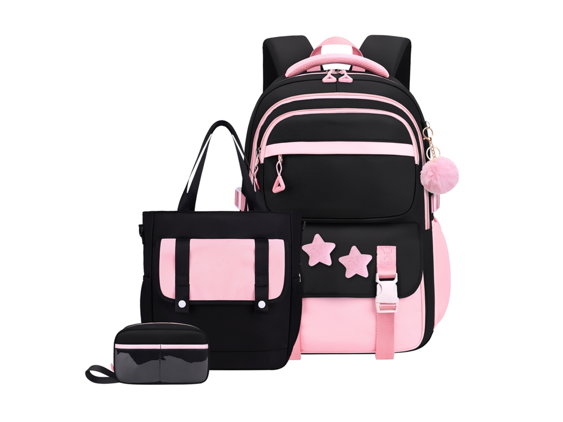 Kit Escolar Infantil Com Mochila, Sacola E Estojo Multifuncional