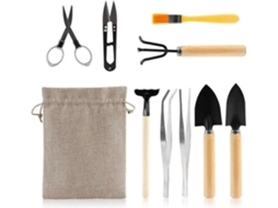 Kit de Ferramentas de Jardim Mini para Plantas em Vasos Suculentas Bonsái Ferramentas de Jardinagem 9 Peças