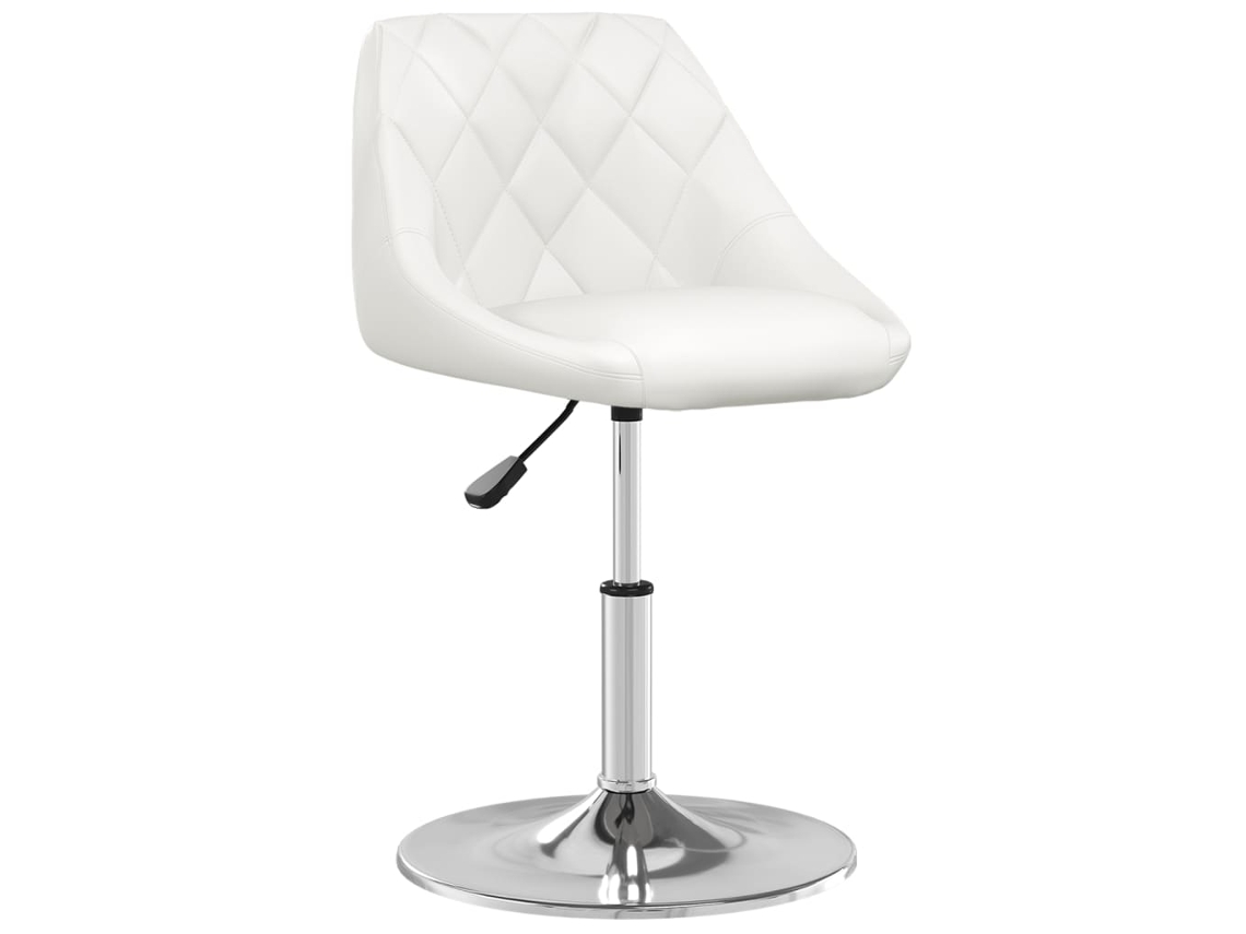Vidaxl Banco De Bar Couro Artificial Branco