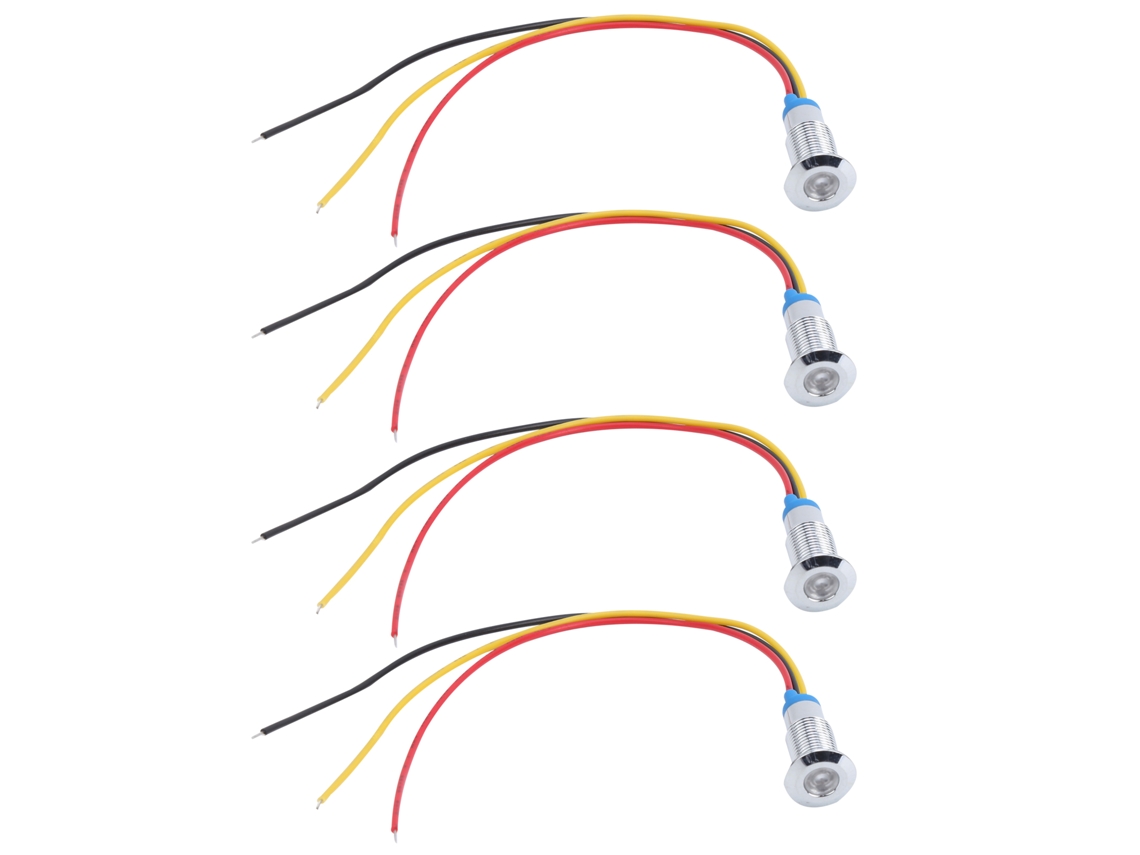 Laxiscreed Sinalizadores Led À Prova D'água, Dual-color, Kit Com 4 Peças E Conexão De Anodo Comum