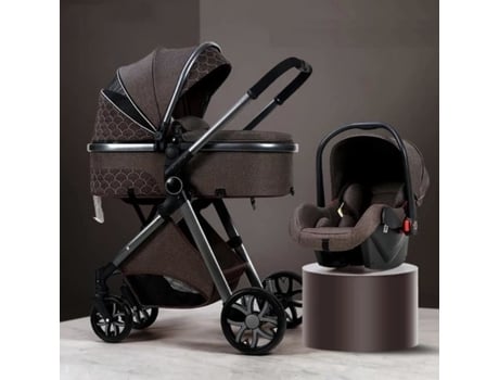 Carrinho de bebê 3 em 1 Luxcar com assento alto reversível ajustável, cesta Trio Yoyo, rodas indisponíveis, alta qualidade