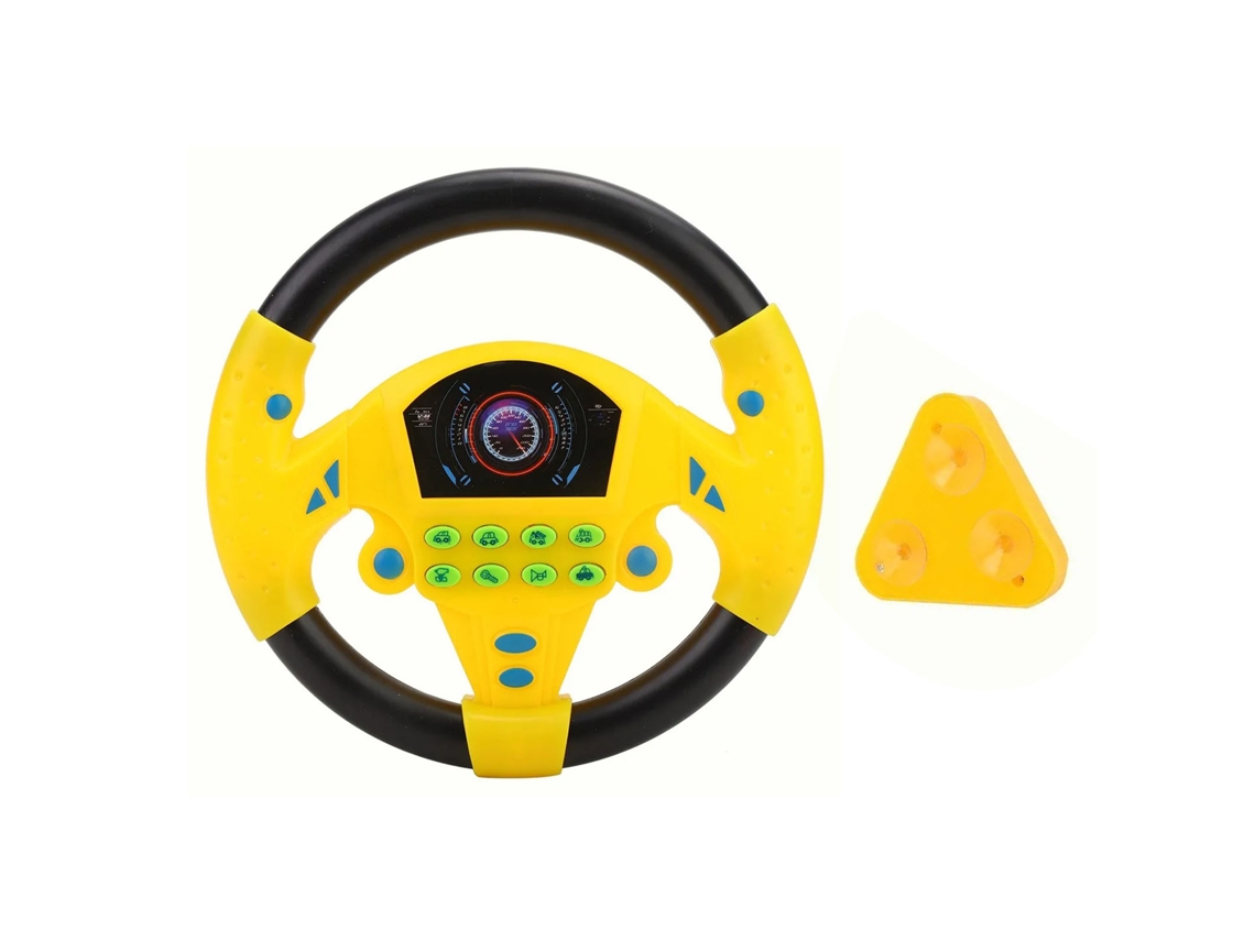 Volante de brinquedo com sons para simulação de direção, educativo e divertido para brincar de dirigir.
