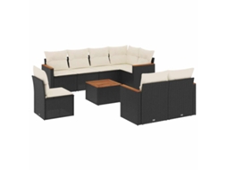 Garden Sofa Set, Garden Sofa Sets Vidaxl Preto Rattan / Vime (n/a)