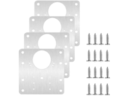 Kit De Reparo Dobradiças Para Armários Com Suportes Fixação Plana Furos, Placa De Montagem Para Dobradiças Portas