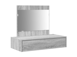Conjunto 1 Mesa De Maquiagem Moderna Vidaxl Cinzento Derivados De Madeira (83 X 40 X 70 Cm)