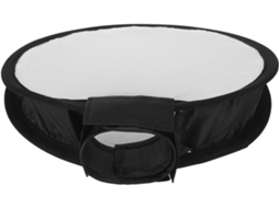 Difusor De Flash Softbox Dobrável Redondo De 30 Cm Em Preto E Branco