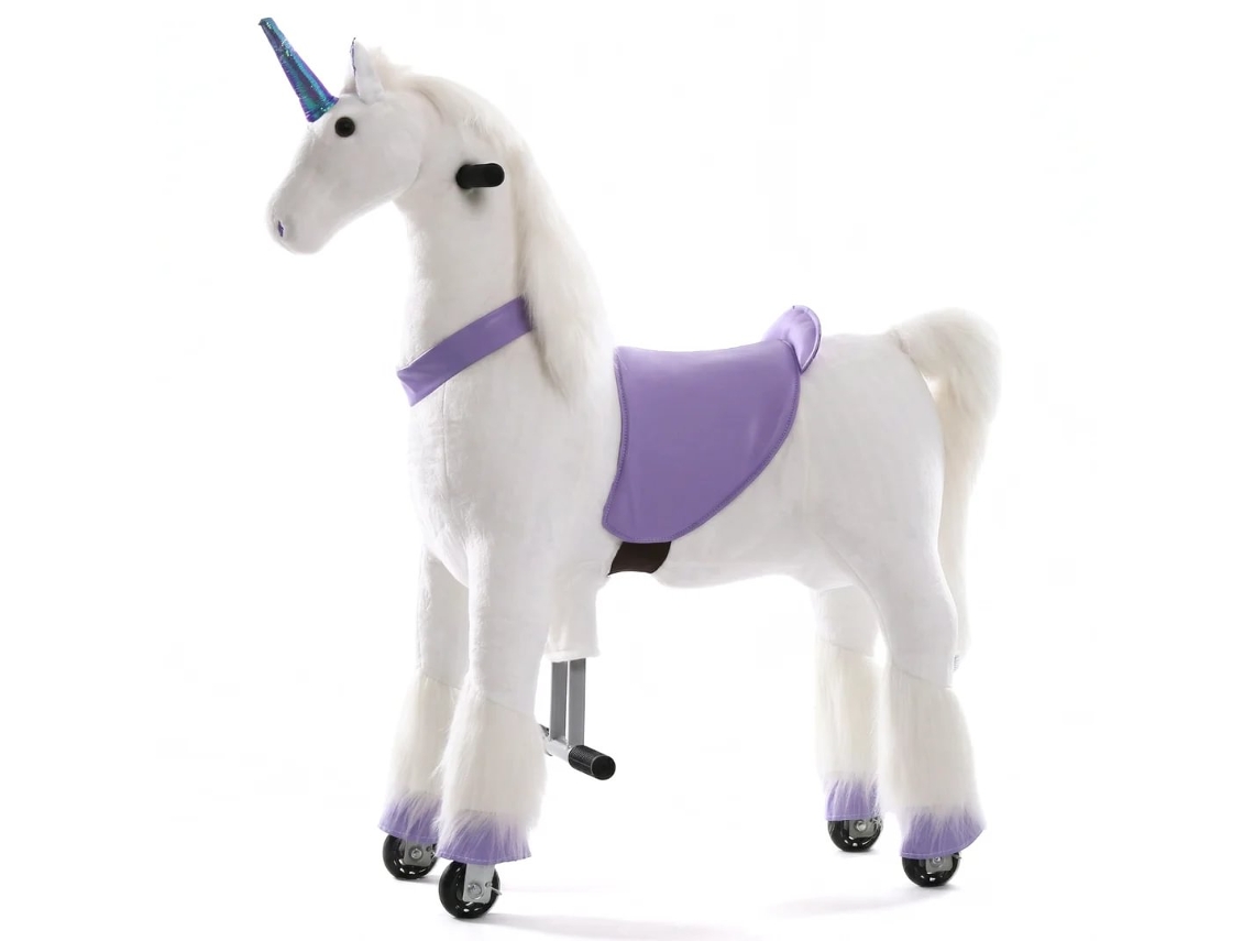 Vrooomy Unicórnio  De Brincar Mecânico 6 A 9 Anos – Cavalo De Brinquedo Com Função De Direção &amp; Rodas Antiderrapantes  – Roxo