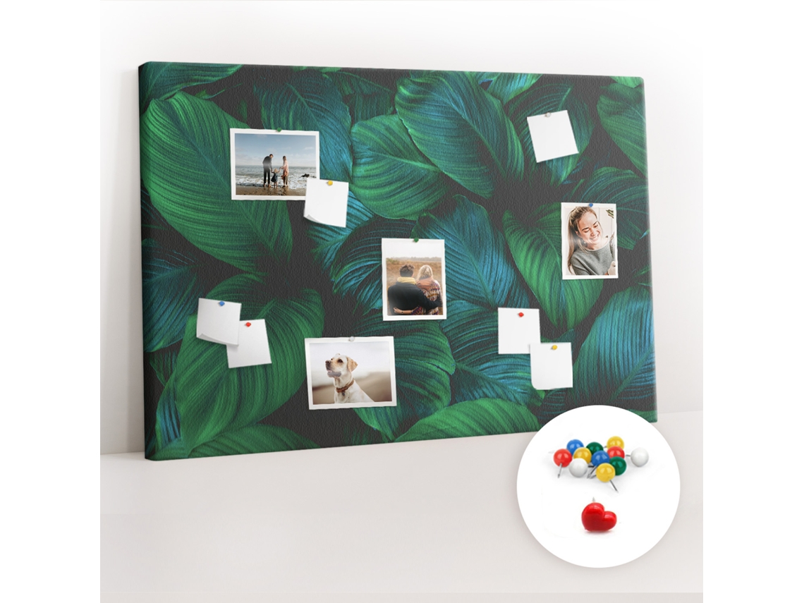 Painel De Cortiça Para Parede Folhas Da Natureza Para A Sala De Estar Espelharte (120x80 Cm)