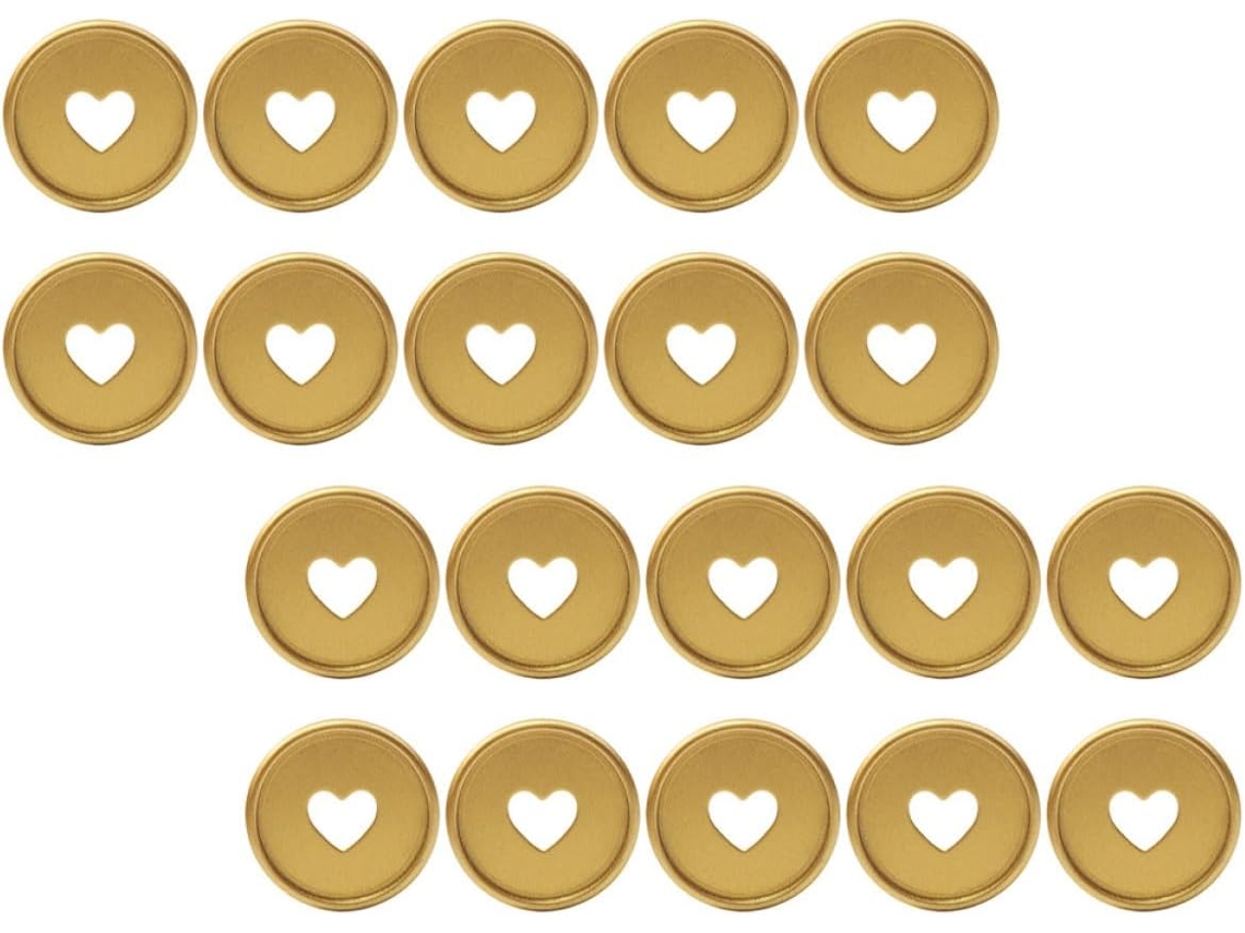 Discos de encadernação de plástico dourado Fosco, 20 unidades, anéis para cadernos e agendas, acessórios para