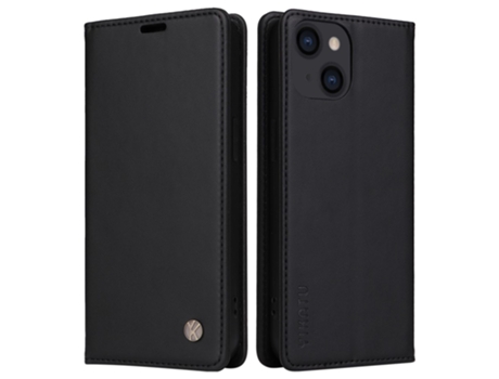 Capa Quedas Inch Para Iphone 13 Yikatu Pele Sintética Magnética Preto