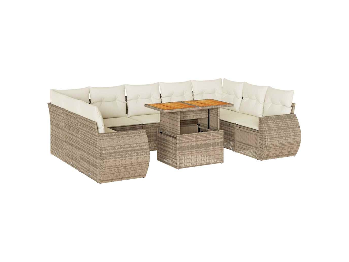 Garden Sofa Set, Garden Sofa Sets Vidaxl Bege Rattan / Vime (n/a)