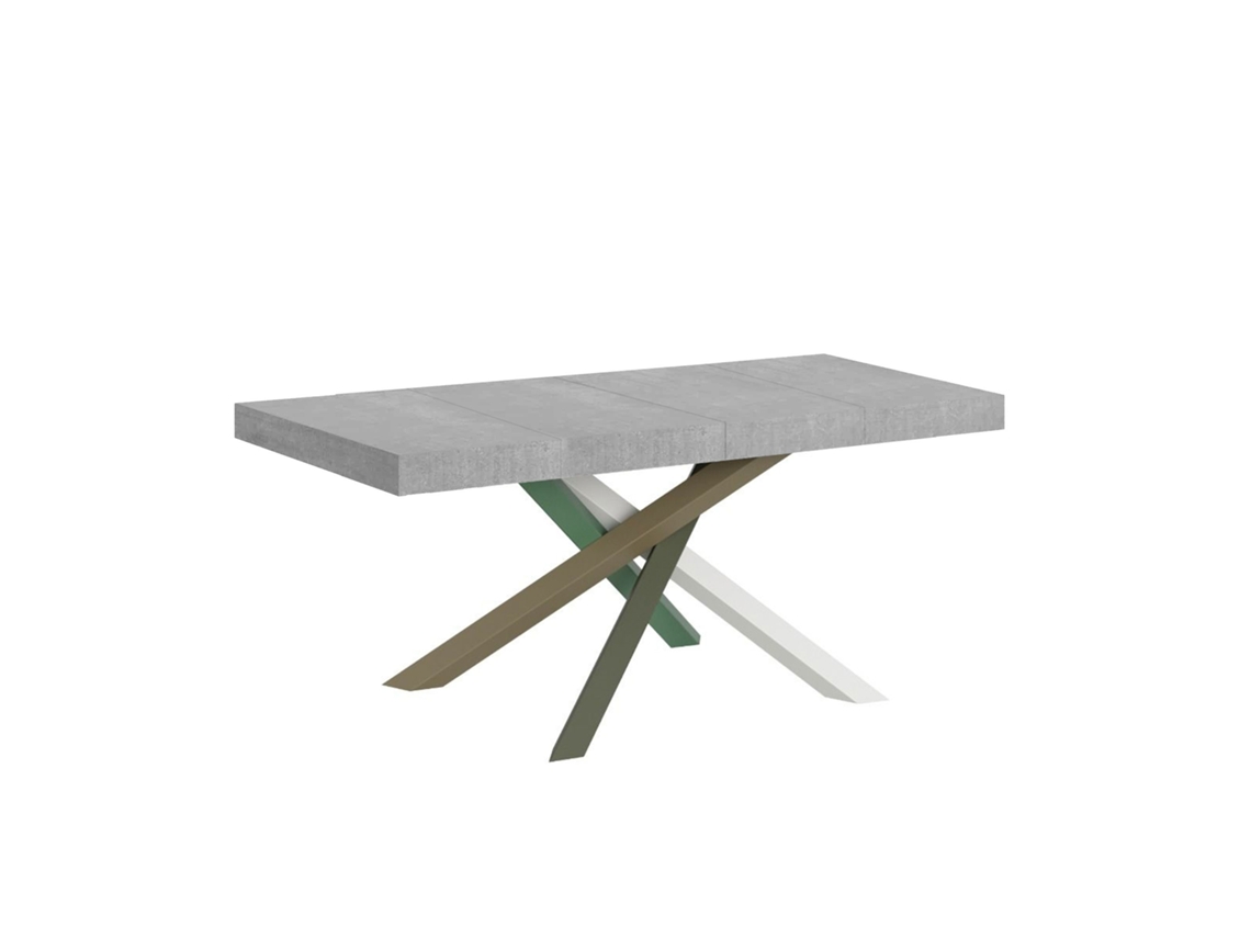 Mesa de Jantar Extensível 90X130/234 Cm Volantis Premium Cimento Quadro 4/A ITAMOBY
