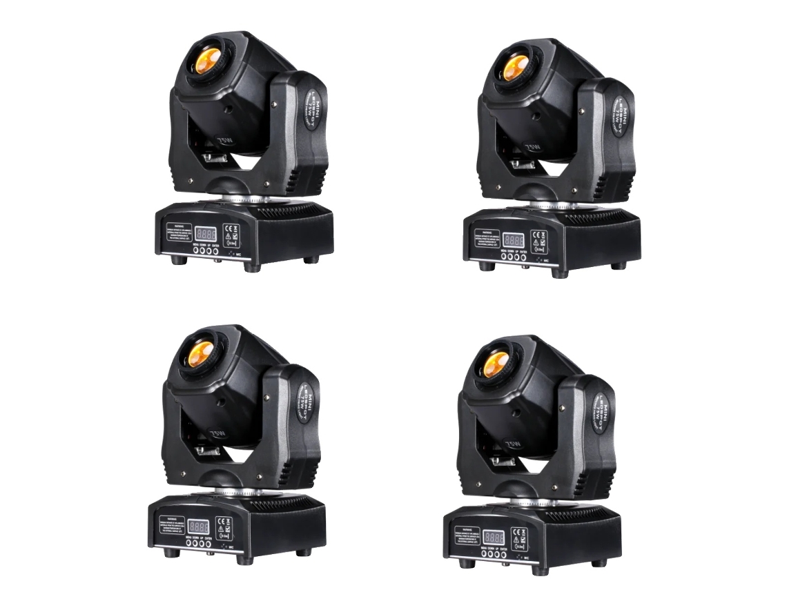 Mini Cabeça Móvel Led, 8 Gobos, 8 Opções De Cores, Plugue Eu