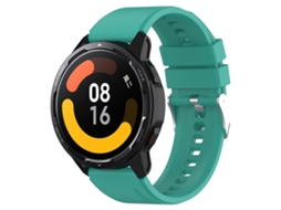 Bracelete para Samsung Galaxy Watch 4 Classic Silicone com Cabeça Saliente Fivela Prata 20mm Verde Teal XIAOMOYU