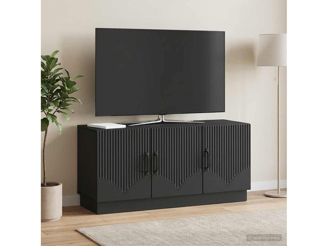 Vidaxl Gabinete Para Tv Preto 99 X 34,5 X 47 Cm Derivados De Madeira