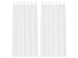 Maison Exclusive - Cortina De Voile 2 Pcs Branco 225 X 140 Cm Poliéster