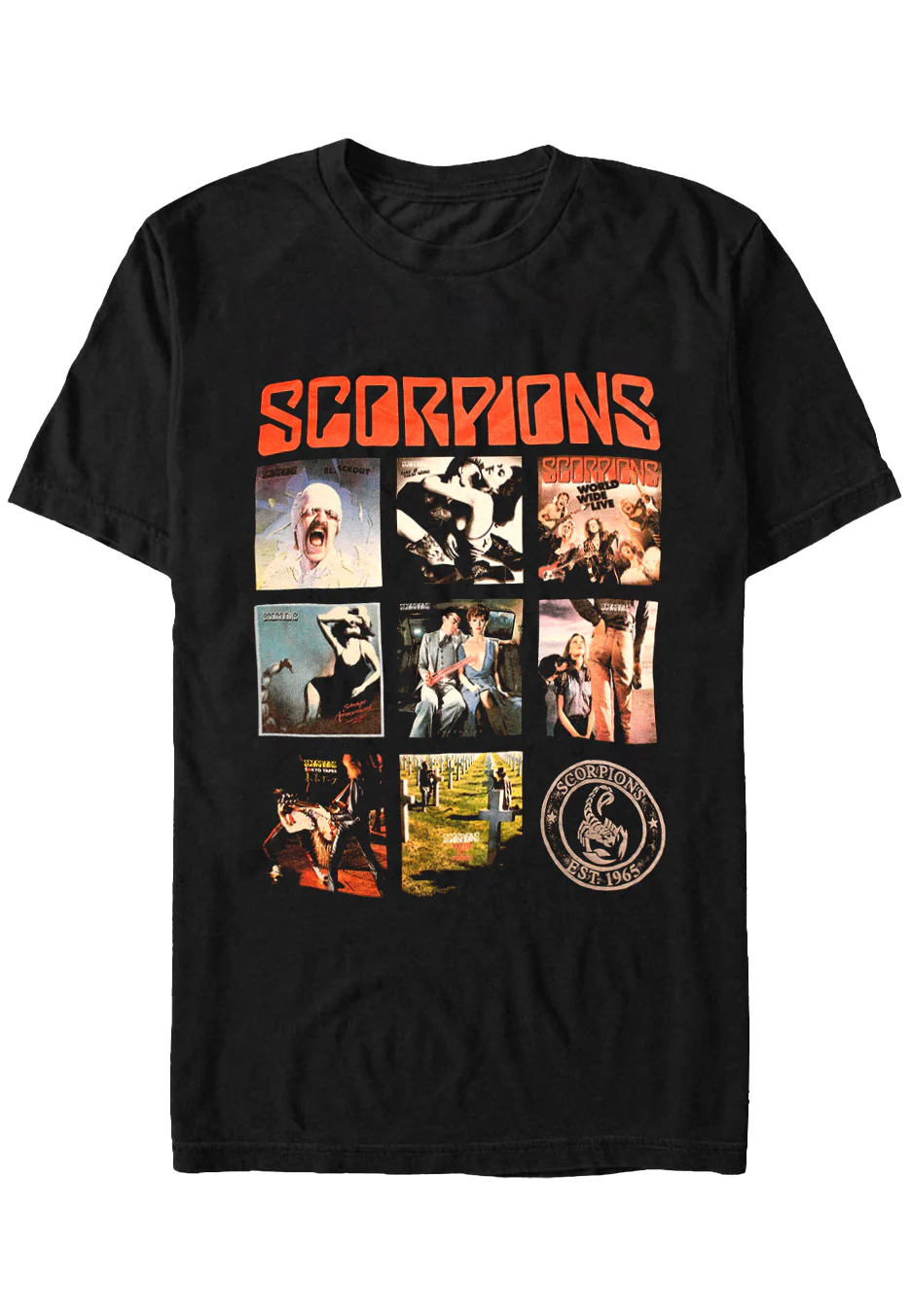 Size:l Rockinstone Scorpions - Remastered - T-shirt Unisex Adults