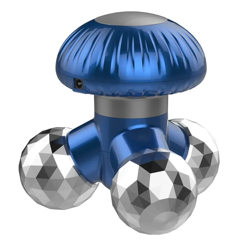 (azul) Massageador Portátil 4 Em 1 Com 3 Cabeças De Massagem, Mini Massageador