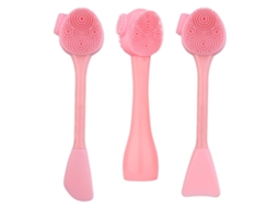 Pincéis De Silicone 4 Em 1, Aplicador De Cuidados Com A Pele Com Ponta Dupla E Cabo Ergonômico Para Esfoliação Profunda E Remoção De Cravos, Conjunto